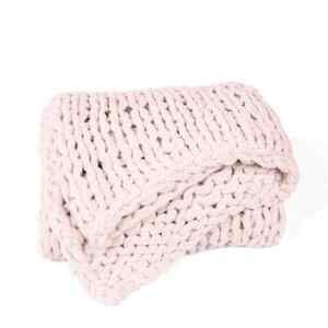 IENJOY HOME Home Collection Premium Chunky Knit Blanket In Blush Pink $199USD